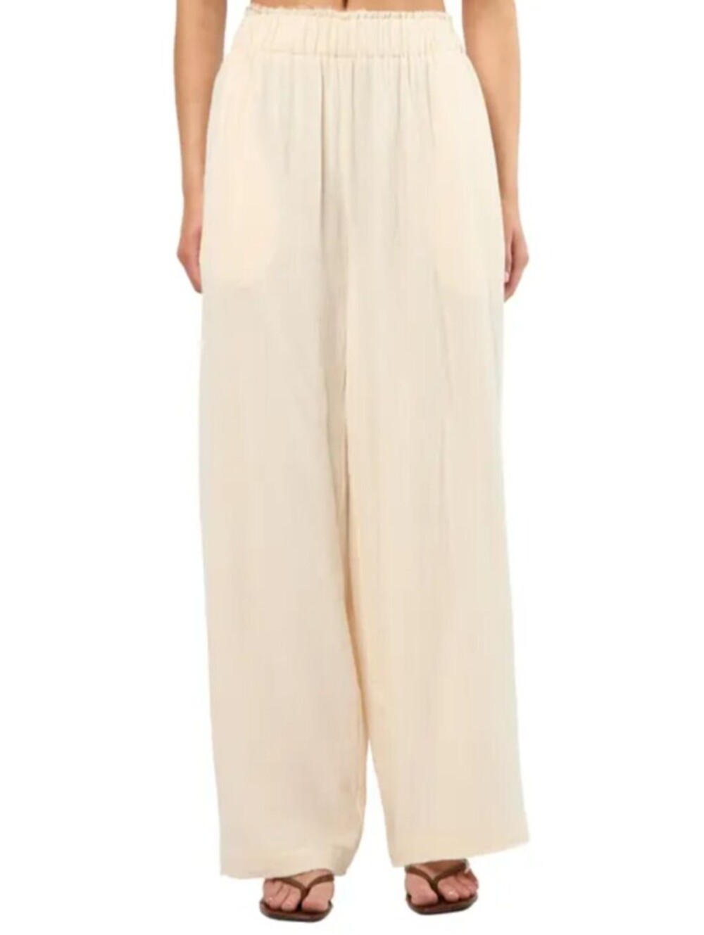 FORTUNATE ONE cream cotton casual pants sz M